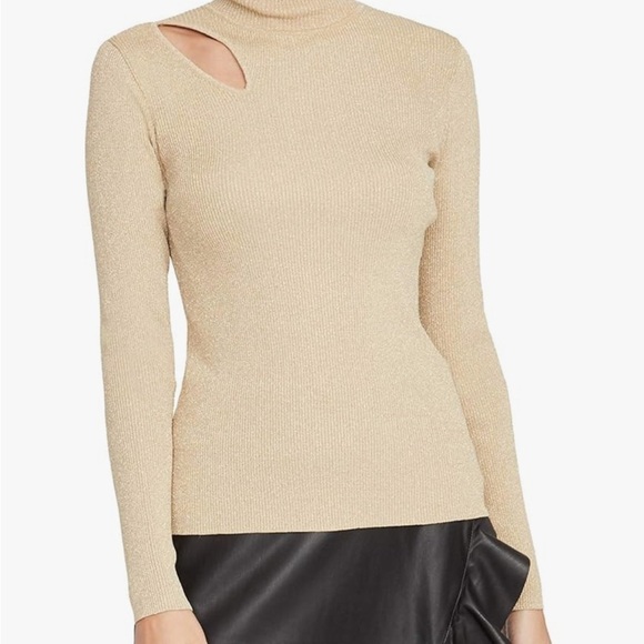 Rachel Roy Womens Cutout Pullover Black Sweater Ribbed Knit Small Preppy Noir - Picture 2 of 13